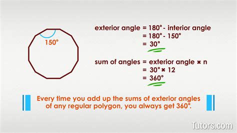 hexagon interior angle|how to calculate exterior angles of polygons.